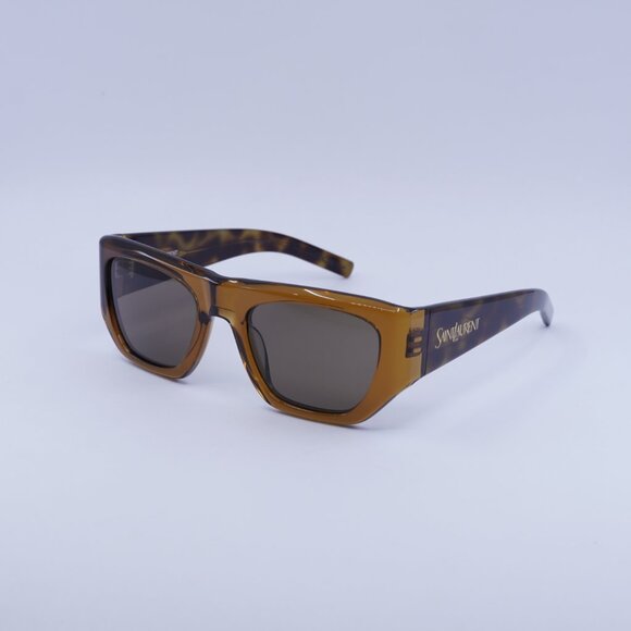 ?️ New Saint Laurent SL740 002 Sunglasses - Transparent Brown/Havana Frame main image 5